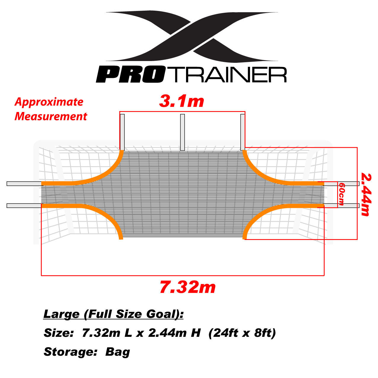 Performance Pro Precision Football Goal Mouth Shot Training Target Practice Net