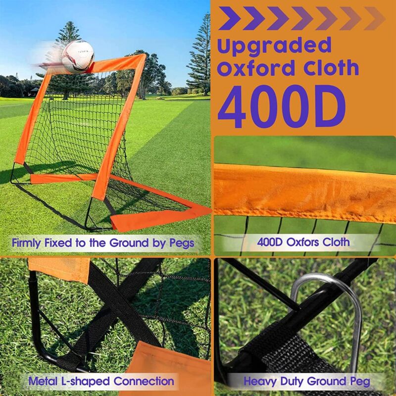 Football Portable Training Goal Set For Outdoor Practice w/Carry Bag