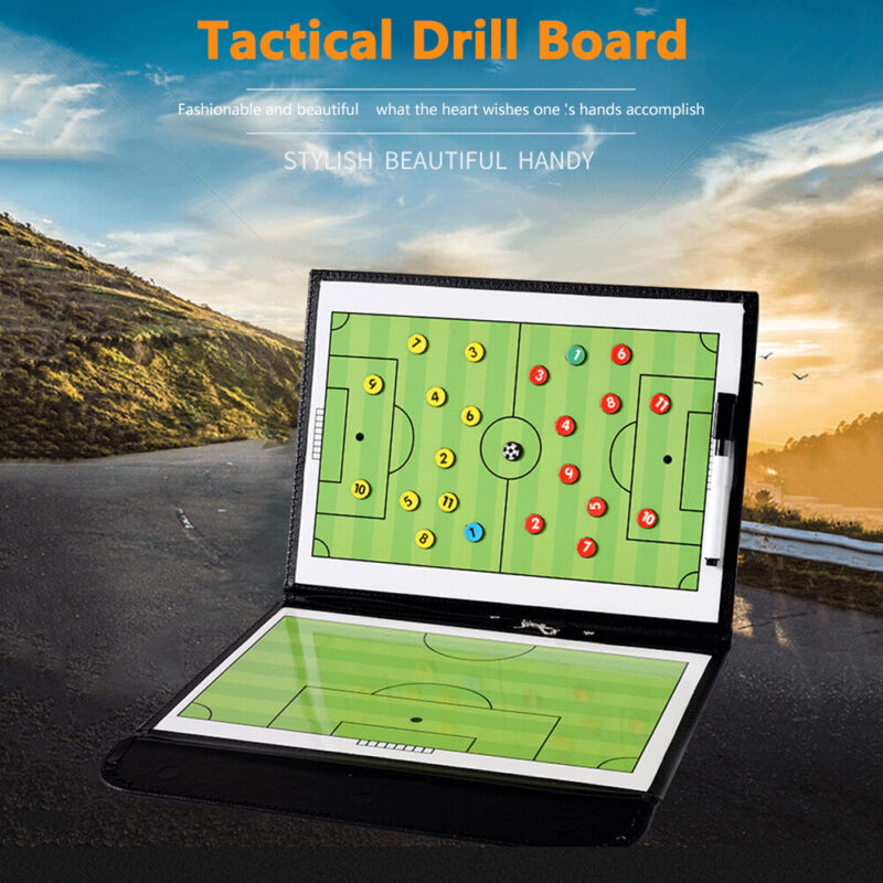 1 Set 53cm Portable Foldable Magnetic Football Tactical Coaching Clipboard