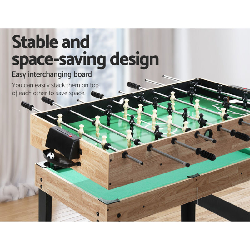 10-in-1 Foosball Table Soccer Hockey Pool Shuffeboad Combo Game