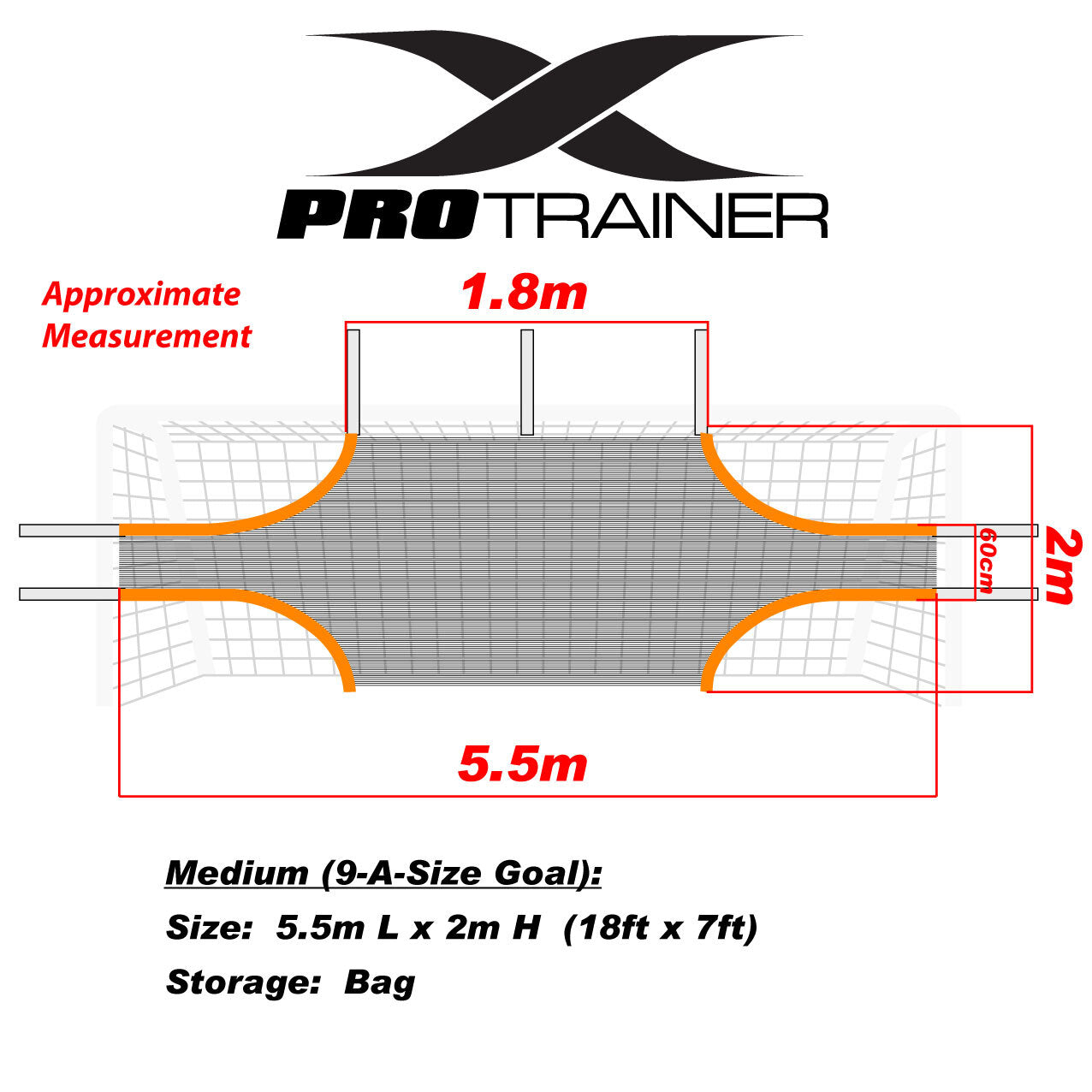 Performance Pro Precision Football Goal Mouth Shot Training Target Practice Net