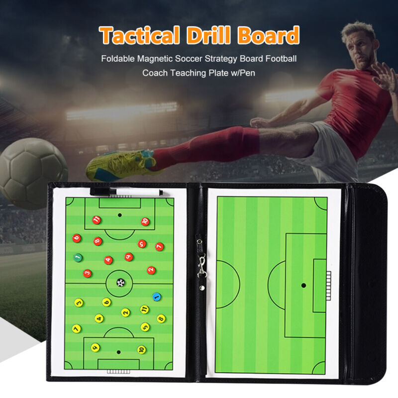 1 Set 53cm Portable Foldable Magnetic Football Tactical Coaching Clipboard