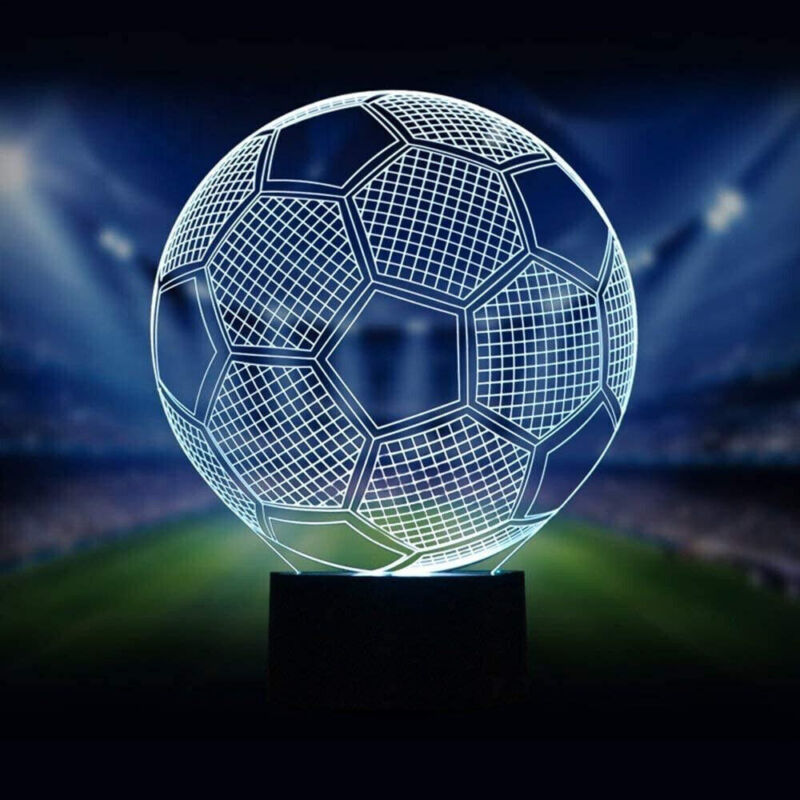 3D Soccer Ball LED Night Light Desk Lamp with 16 Colour options